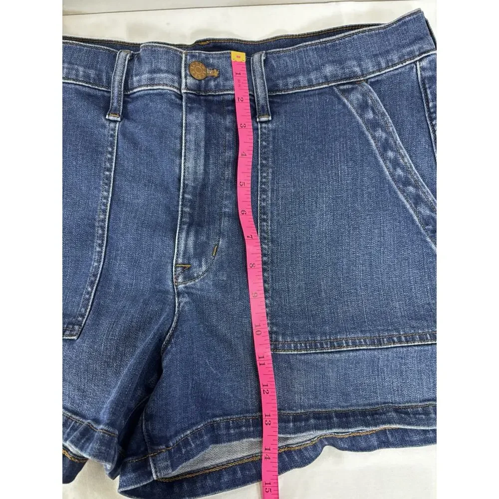 J. CREW Denim Shorts‎ Women Pockets High Rise 31 Medium Wash